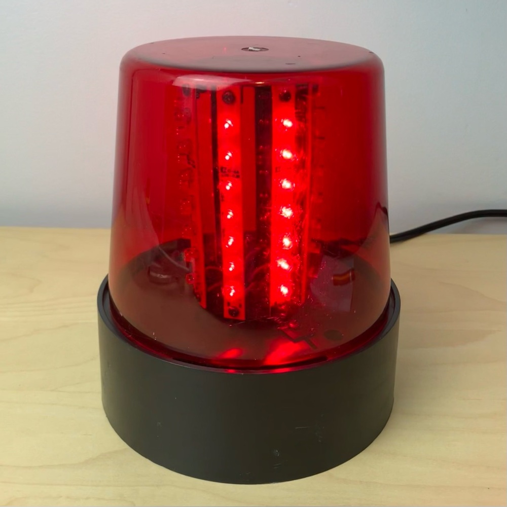American DJ B6R Led Rotating Red Party Police Light Beacon - Tested & Works!